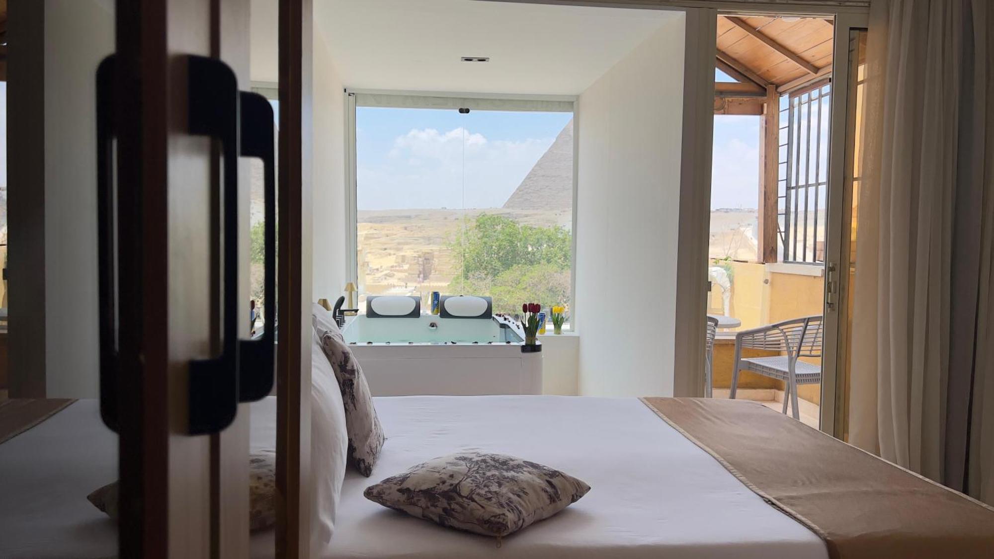 Giza Pyramids View Inn Kafret el-Gabal Exterior foto