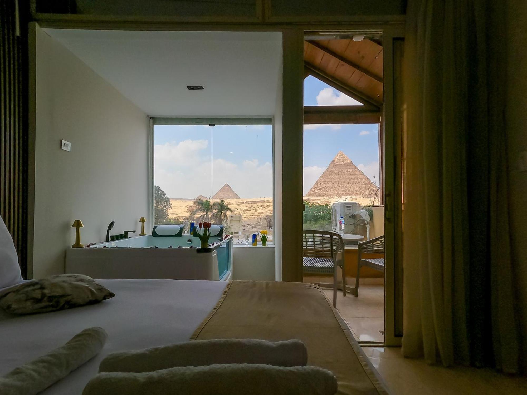 Giza Pyramids View Inn Kafret el-Gabal Exterior foto